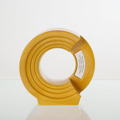 Pulvis Art Urns Adult Size Urn Cremation Urn "Solace" - Adult Memorial Urn | Amber Yellow | Ceramic