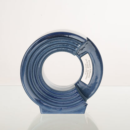 Pulvis Art Urns Adult Size Urn Cremation Urn "Solace" - Adult Memorial Urn | Blue Melange | Ceramic