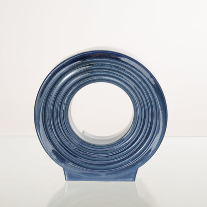 Pulvis Art Urns Adult Size Urn Cremation Urn "Solace" - Adult Memorial Urn | Blue Melange | Ceramic