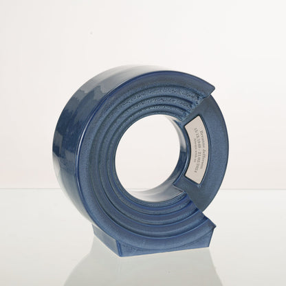 Pulvis Art Urns Adult Size Urn Cremation Urn "Solace" - Adult Memorial Urn | Blue Melange | Ceramic