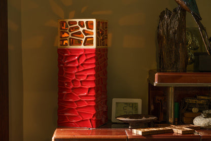 "Everlasting Flame" Cremation Urn for Ashes - Red | Ceramic Urn