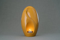 Eternity Handmade Cremation Urn for Ashes - Large | Amber Yellow | Ceramic