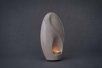 Pulvis Art Urns Adult Size Urn Eternity Handmade Cremation Urn for Ashes - Large | Craquelure | Ceramic