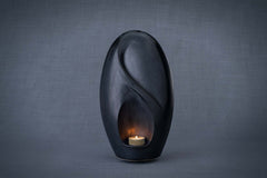 Eternity Handmade Cremation Urn for Ashes - Large | Dark Matte | Ceramic