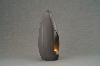 Pulvis Art Urns Adult Size Urn Eternity Handmade Cremation Urn for Ashes - Large | Grey Matte | Ceramic
