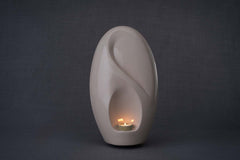 Eternity Handmade Cremation Urn for Ashes - Large | Off-white | Ceramic Urn