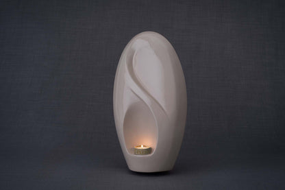 Pulvis Art Urns Adult Size Urn Eternity Handmade Cremation Urn for Ashes - Large | Transparent | Ceramic