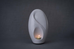 Eternity Handmade Cremation Urn for Ashes - Large | White | Ceramic
