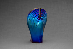 Exclusive Cremation Urn for Ashes "Guardian" - Large | Glossy Blue