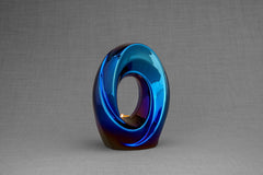 Exclusive Cremation Urn for Ashes "The Passage" - Large | Glossy Blue