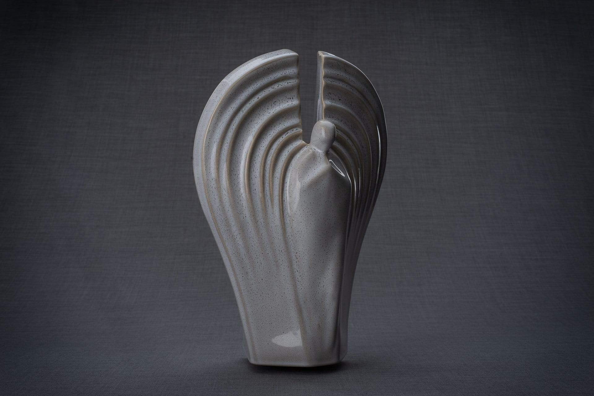 Guardian Handmade Cremation Urn for Ashes, size Large/Adult, color Beige Grey Melange-Pulvis Art Urns