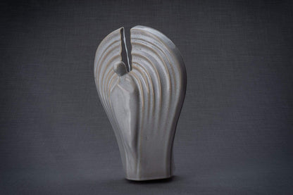 Guardian Handmade Cremation Urn for Ashes, size Large/Adult, color Beige Grey Melange-Pulvis Art Urns