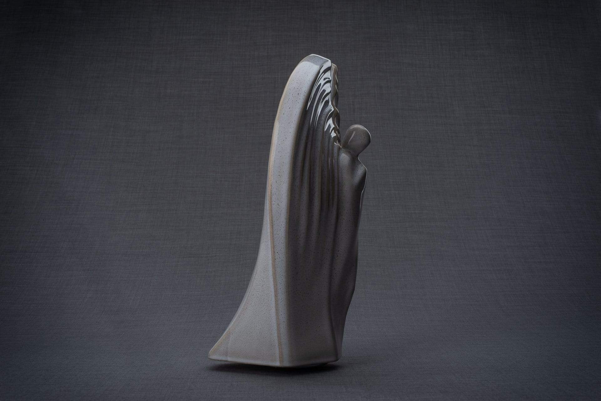 Guardian Handmade Cremation Urn for Ashes, size Large/Adult, color Beige Grey Melange-Pulvis Art Urns