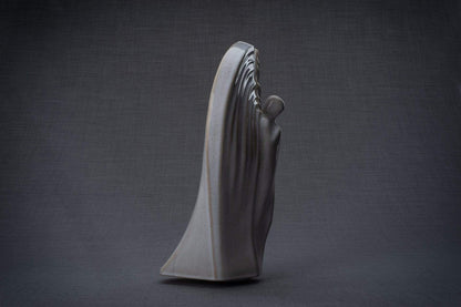 Guardian Handmade Cremation Urn for Ashes, size Large/Adult, color Beige Grey Melange-Pulvis Art Urns