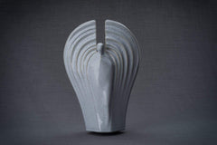Guardian Handmade Cremation Urn for Ashes - Large | Grey Melange | Ceramic