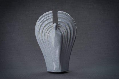 Guardian Handmade Cremation Urn for Ashes, size Large/Adult, color Grey Melange-Pulvis Art Urns
