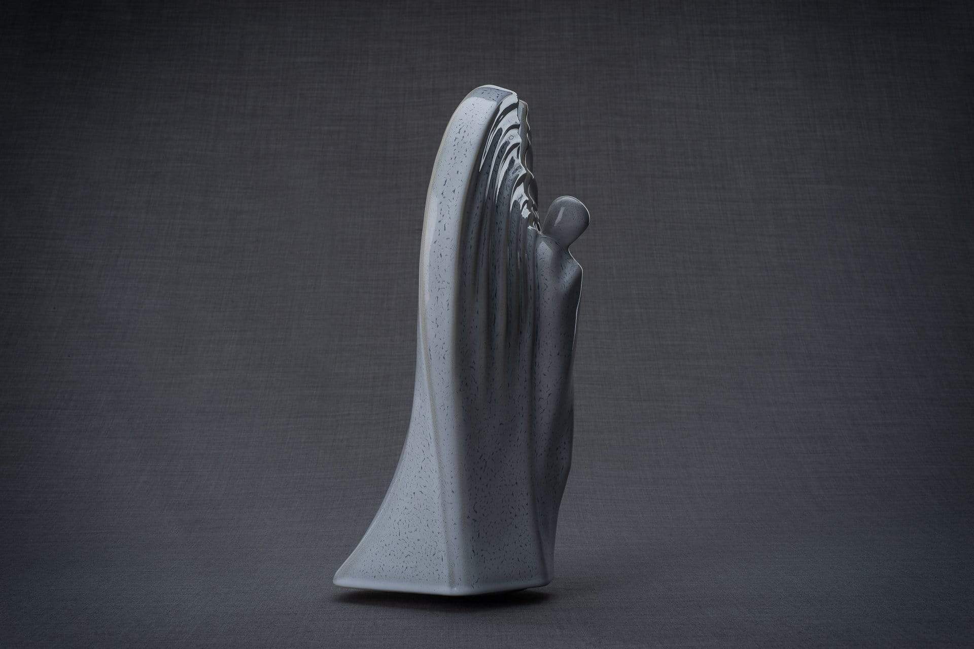 Guardian Handmade Cremation Urn for Ashes, size Large/Adult, color Grey Melange-Pulvis Art Urns