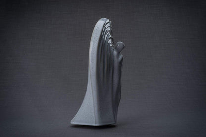 Guardian Handmade Cremation Urn for Ashes, size Large/Adult, color Grey Melange-Pulvis Art Urns