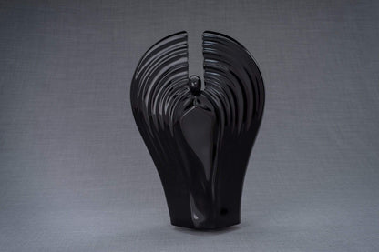 Guardian Handmade Cremation Urn for Ashes, size Large/Adult, color Lamp Black-Pulvis Art Urns