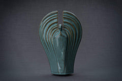 Guardian Handmade Cremation Urn for Ashes - Large | Oily Green Melange