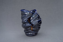 Handmade Cremation Urn for Ashes "Light" - Large | Cobalt Metallic | Ceramic