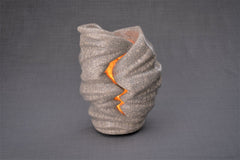 Handmade Cremation Urn for Ashes "Light" - Large | Craquelure | Ceramic