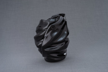 Light Handmade Cremation Urn for Ashes, size Large/Adult, color Lamp Black-Pulvis Art Urns