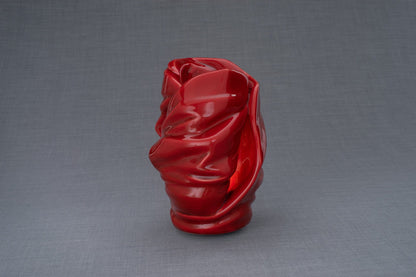 Light Handmade Cremation Urn for Ashes, size Large/Adult, color Red-Pulvis Art Urns