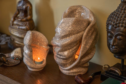 Pulvis Art Urns Adult Size Urn Handmade Cremation Urn for Ashes "Light" - Large | Transparent | Ceramic