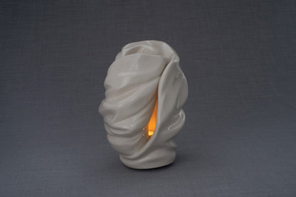 Light Handmade Cremation Urn for Ashes, size Large/Adult, color Transparent-Pulvis Art Urns