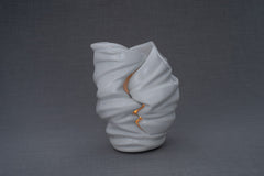Handmade Cremation Urn for Ashes "Light" - Large | White | Ceramic