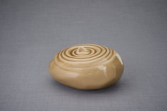 Handmade Cremation Urn for Ashes "Resonance" - Large | Beige | Ceramic