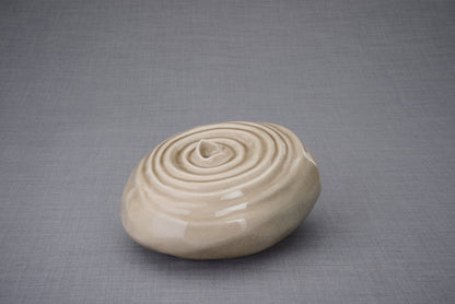 Resonance Handmade Cremation Urn for Ashes, size Adult/Large, color Beige Grey-Pulvis Art Urns