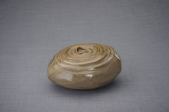 Handmade Cremation Urn for Ashes "Resonance" - Large | Brown Melange | Ceramic