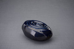 Handmade Cremation Urn for Ashes "Resonance" - Large | Cobalt Metallic | Ceramic