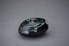 Handmade Cremation Urn for Ashes "Resonance" - Large | Oxide Green | Ceramic