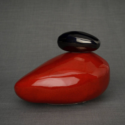 Stone Handmade Cremation Urn for Ashes, size Large/Adult, color Red-PulvisArtUrns-Pulvis Art Urns