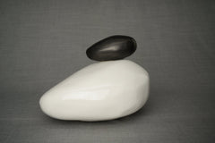 Handmade Cremation Urn for Ashes "Stone" - Large | White | Ceramic