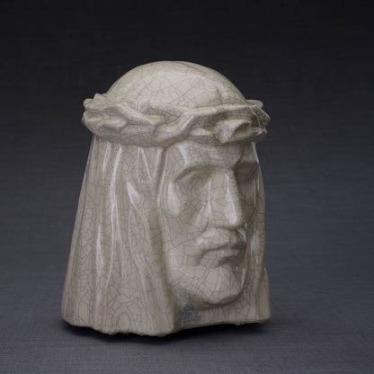 The Christ Handmade Cremation Urn for Ashes, size Large/Adult, color Craquelure-PulvisArtUrns-Pulvis Art Urns