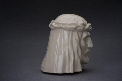 The Christ Handmade Cremation Urn for Ashes, size Large/Adult, color Transparent-Pulvis Art Urns