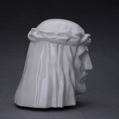 The Christ Handmade Cremation Urn for Ashes, size Large/Adult, color White-Adult Urn-PulvisArtUrns-Pulvis Art Urns