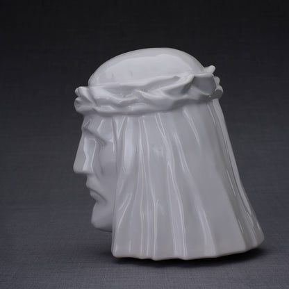 The Christ Handmade Cremation Urn for Ashes, size Large/Adult, color White-Adult Urn-PulvisArtUrns-Pulvis Art Urns