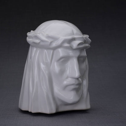 The Christ Handmade Cremation Urn for Ashes, size Large/Adult, color White-Adult Urn-PulvisArtUrns-Pulvis Art Urns