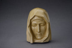Handmade Cremation Urn for Ashes "The Holy Mother" - Large | Light Sand | Ceramic