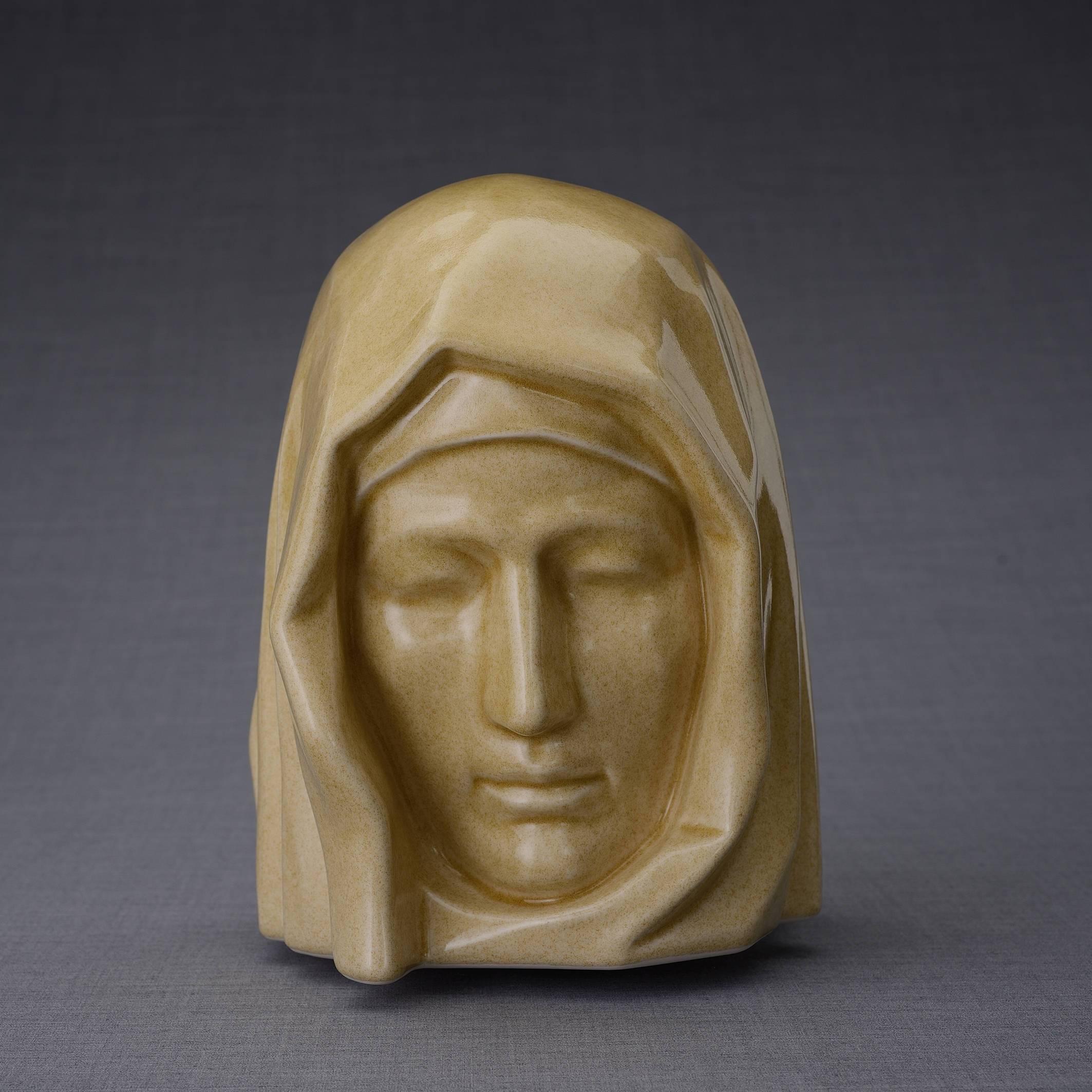 The Holy Mother Handmade Cremation Urn for Ashes, size Large/Adult, color Light Sand-PulvisArtUrns-Pulvis Art Urns