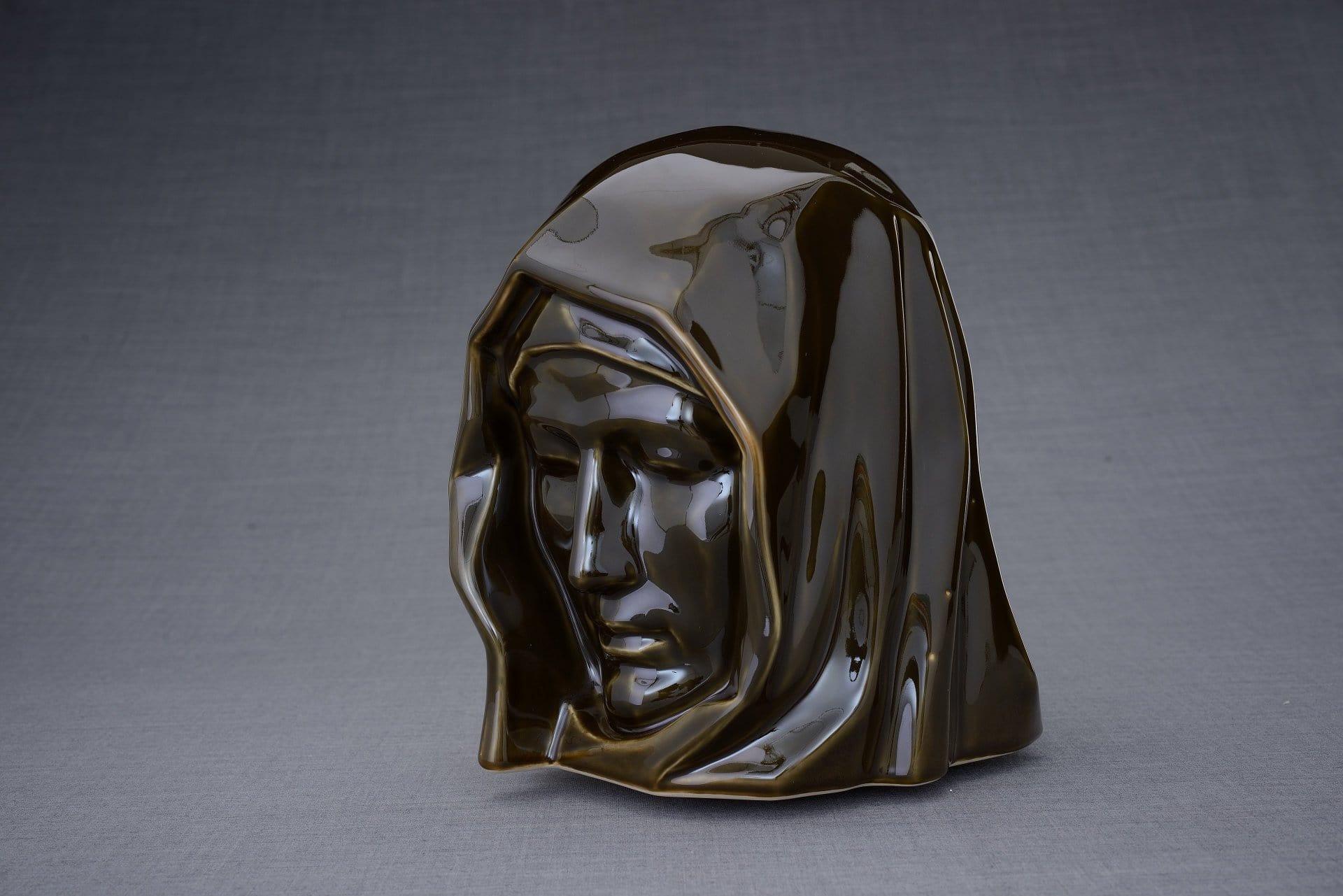 The Holy Mother Handmade Cremation Urn for Ashes, size Large/Adult, color Oily Green-Pulvis Art Urns