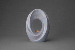 Handmade Cremation Urn for Ashes "The Passage" - Large | Pearly White