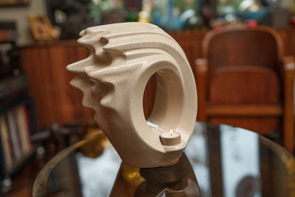 Handmade Cremation Urn "Zephyr" - Adult Ceramic Urn | Craquelure