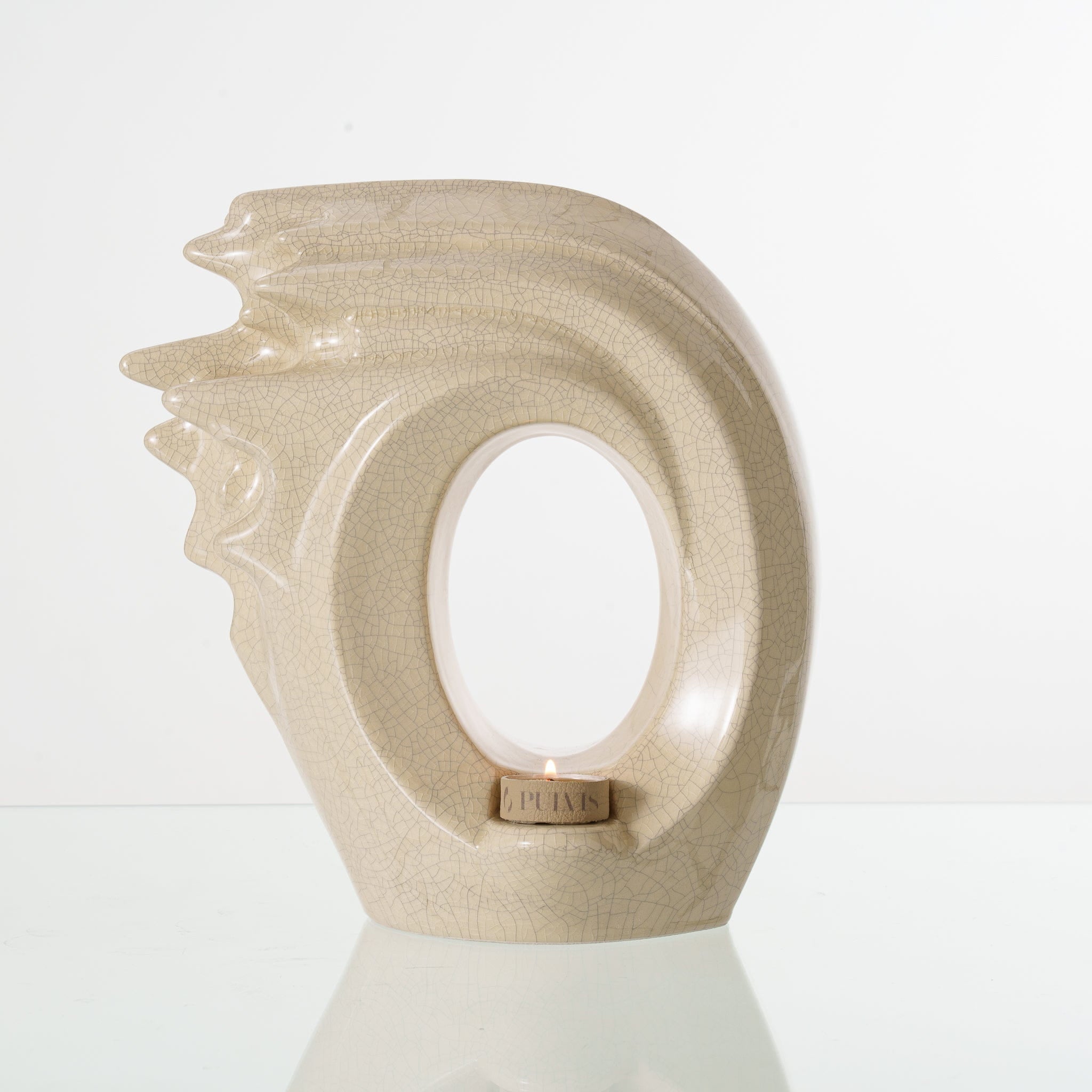 Handmade Cremation Urn "Zephyr" - Adult Ceramic Urn | Craquelure