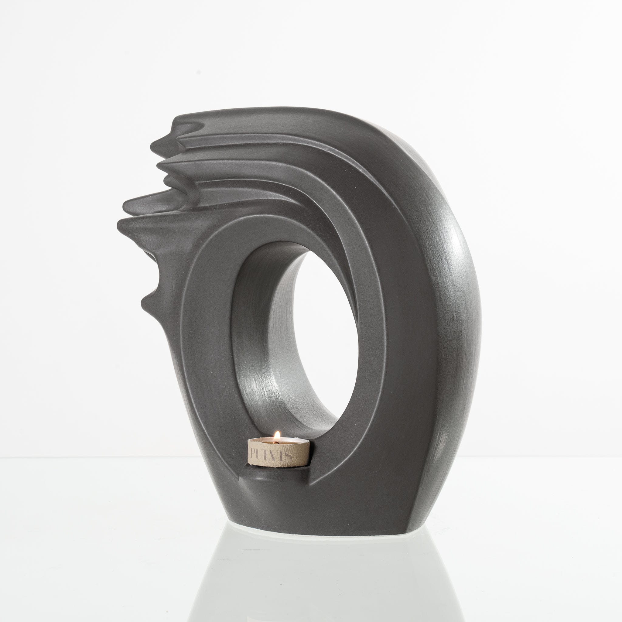 Pulvis Art Urns Adult Size Urn Handmade Cremation Urn "Zephyr" - Adult Ceramic Urn | Gray Matte